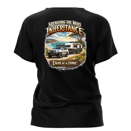 Whateva Shirt - Spending the Kids inheritance 1km at a time Whateva Outdoors