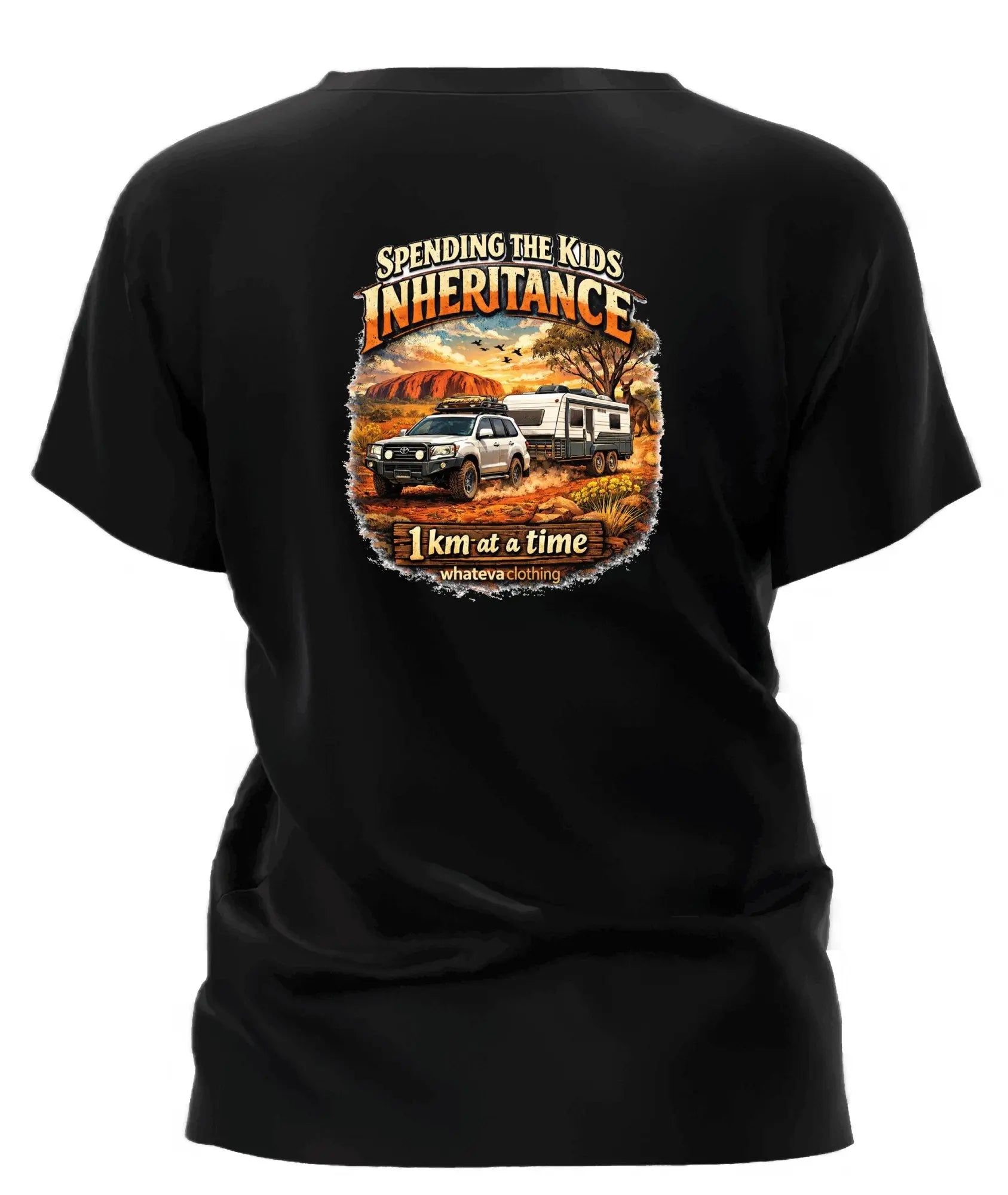 Spending The Kids Inheritance Outback 4WD Shirt | Funny Caravan Tee Australia Whateva Outdoors