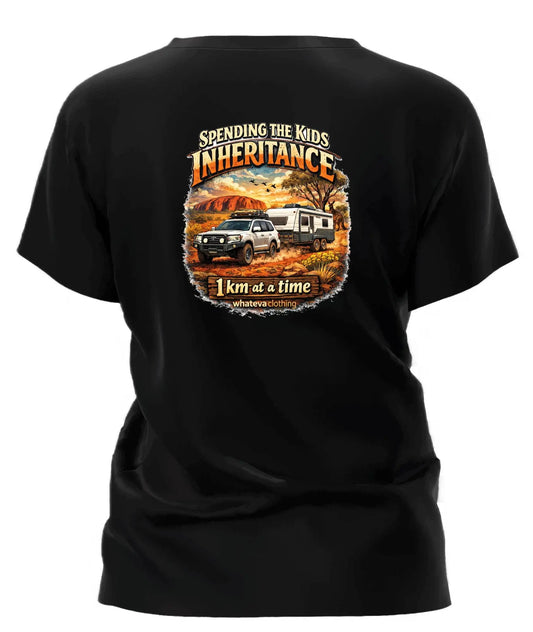 Spending The Kids Inheritance Outback 4WD Shirt | Funny Caravan Tee Australia Whateva Outdoors