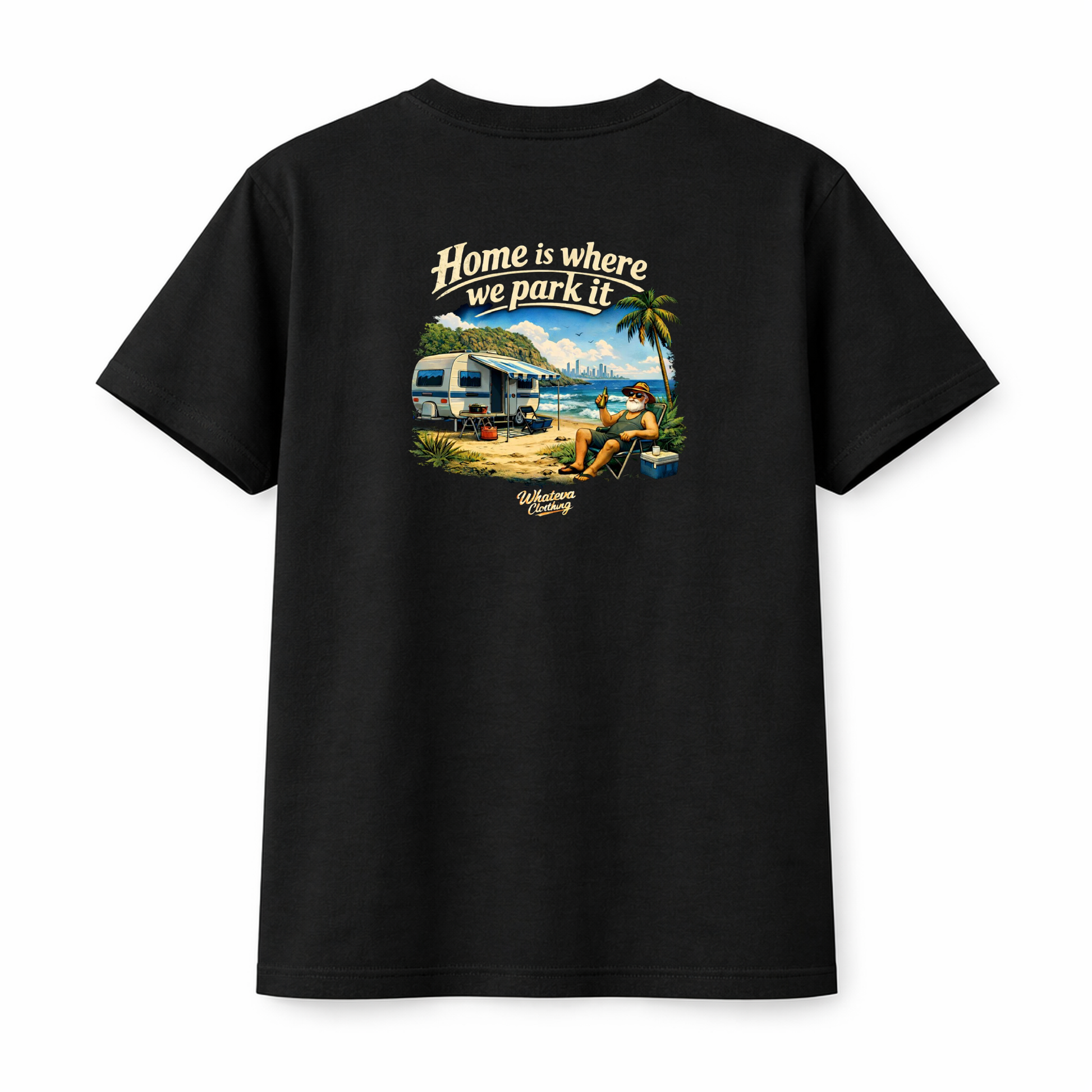 Home Is Where We Park It – Funny Caravan & Camping T-Shirt - Whateva Outdoors