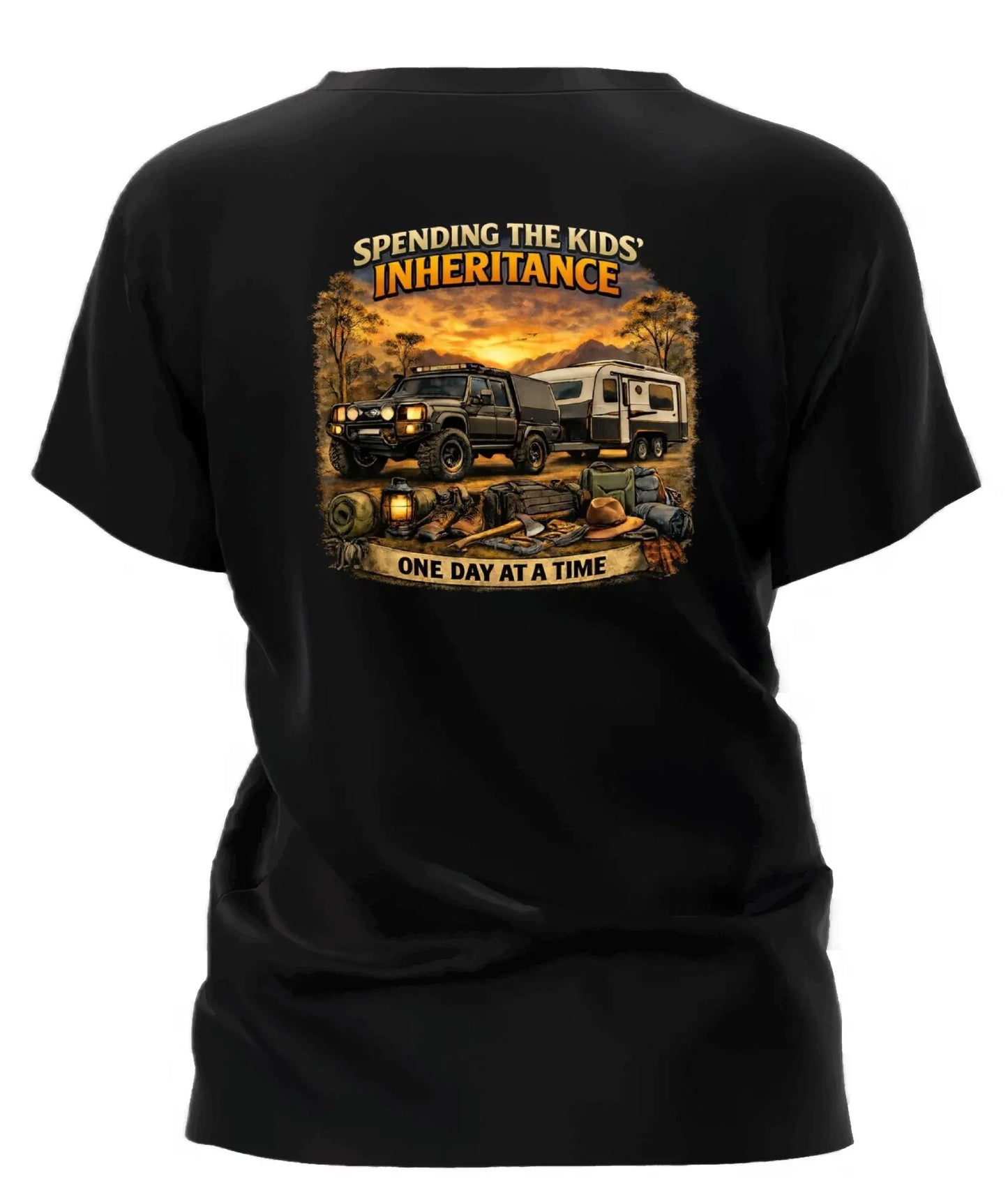 79 Series Landcruiser Tee Shirt - Spending the Kids Inheritance Whateva Clothing