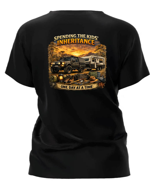 79 Series Landcruiser Tee Shirt - Spending the Kids Inheritance Whateva Clothing